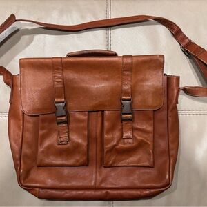 Latico Brown Leather Men's Messenger Bag